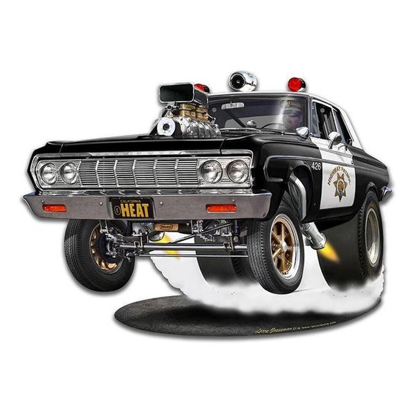 Homepage Larry Grossman 1964 Mo-Power Cop Car Metal Sign - 15 x 11 in. HO1127814